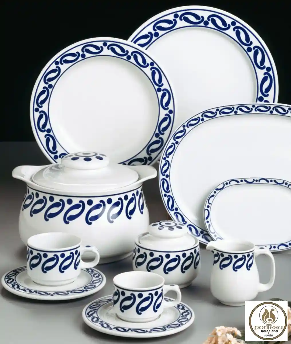 Vajilla 40 piezas Porcelana Pontesa Melide Sálvora