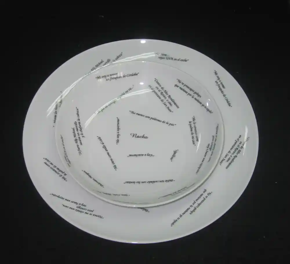 vajilla restaurante personalizada letras
